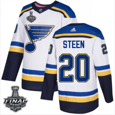 Blues #20 Alexander Steen Weiß 2019 Stanley Cup Final Stitched